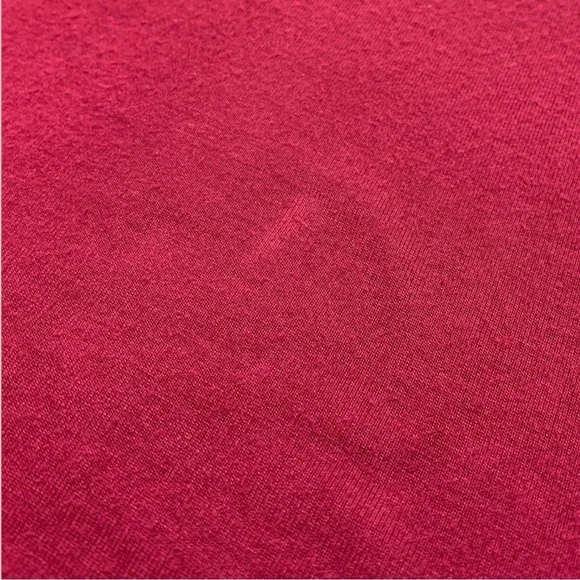 Short Sleeve Jersey Knit Midi Dress with Pockets Burgundy Size Small - Picture 9 of 15